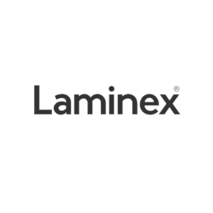 Laminex logo on black background